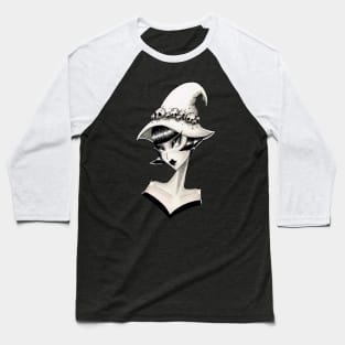 Art Deco Witch Baseball T-Shirt